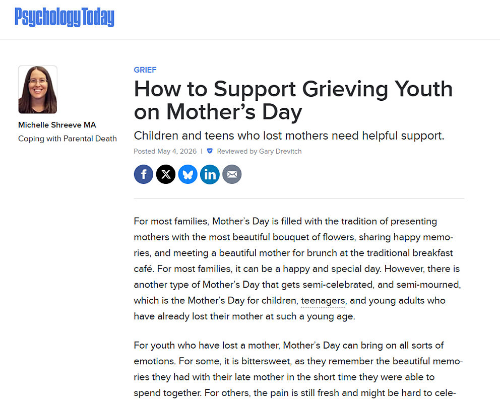Psychology Today Mothers Day