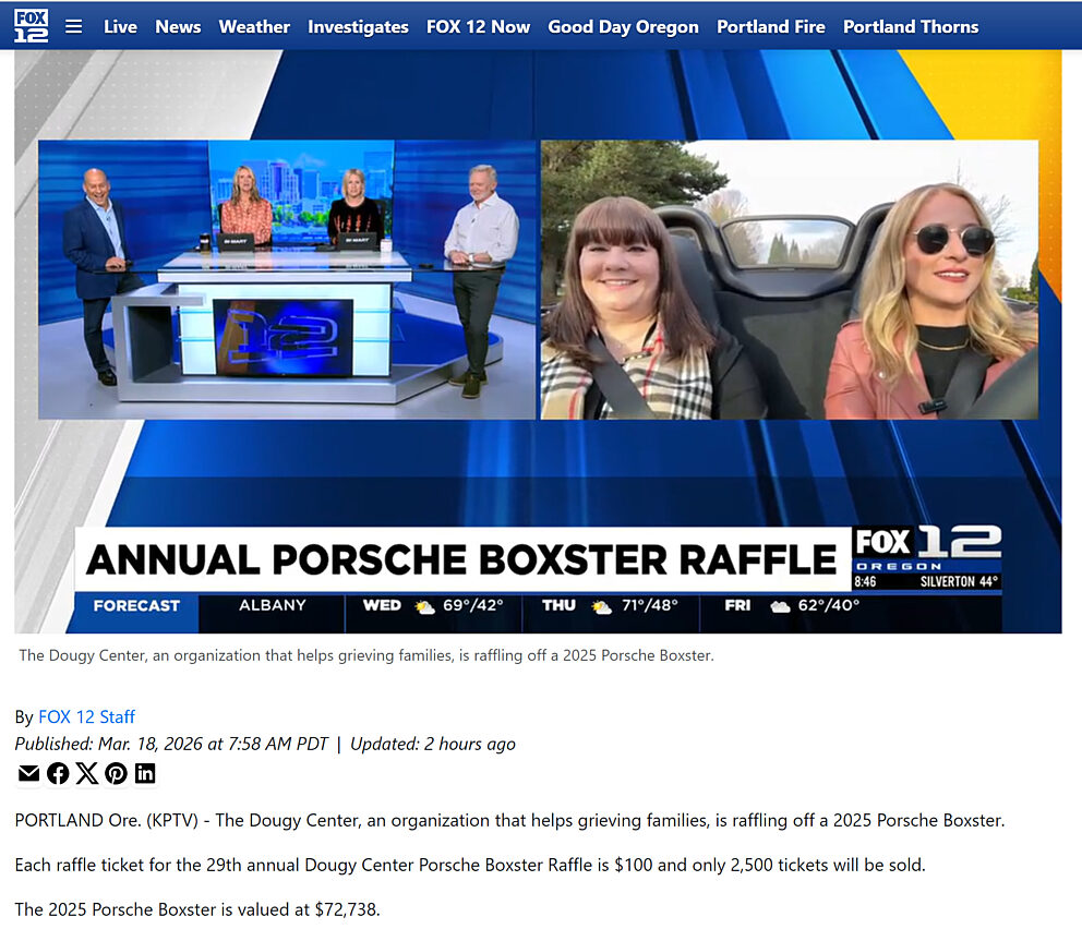 2026 Porsche Raffle KPTV